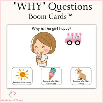 Why Questions Boom Cards Speech Therapy Distance Learning Tpt