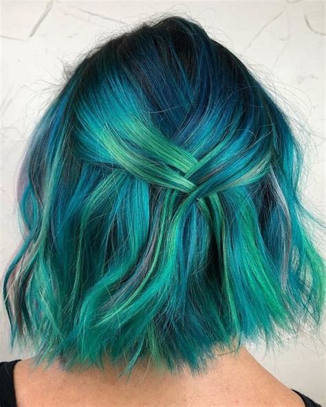 30 Glamorous Light To Dark Green Hair Styles Trending Now Pulp Riot