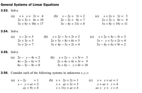 Solved General Systems Of Linear Equations 3 53 Solve A X