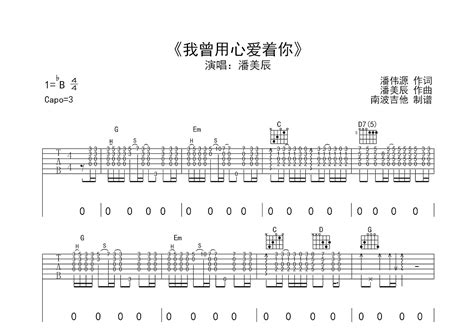 我曾用心爱着你吉他谱潘美辰g调弹唱61单曲版 吉他世界