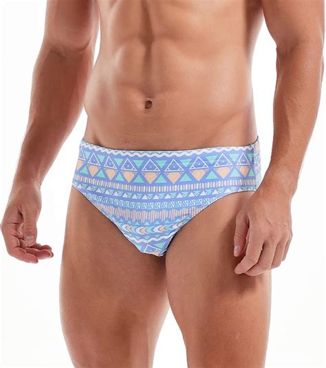 Buy Aimpact Mens Vintage Swim Briefs Sexy Bikini Swimwear Quick Dry Retro Swimsuit With Print
