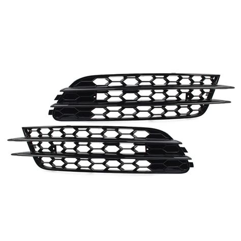 Honeycomb Front Bumper Fog Light Grille Cover For Audi A6 C7 Sedan 2012