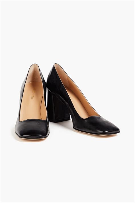 Sergio Rossi Faux Patent Leather Pumps The Outnet