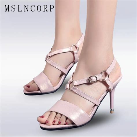 Plus Size 34 44 Women Sexy Sandals Party High Heel Solid Fashion Pumps