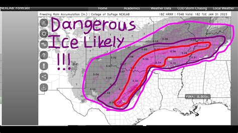 Crippling Ice Storm Likely From Texas Through The Tennessee Valley An