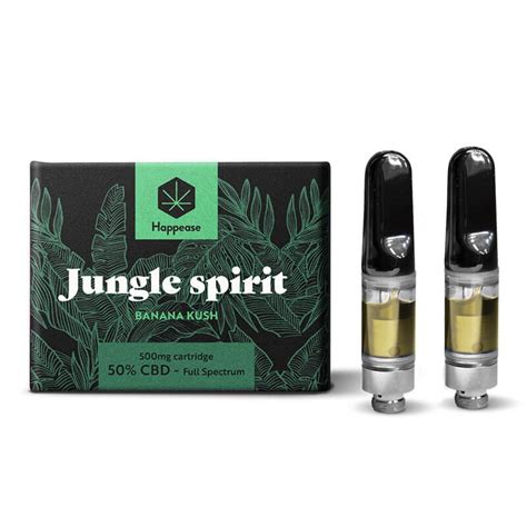 Cartouche Happease Jungle Spirit 85 CBD 2 pièces paquet Banana Kush