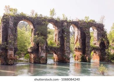 Roman Aqueduct Ancient Nikopolis That Starts Stock Photo