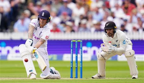 Ben Stokes Gets Down On A Knee To Swipe Ajaz Patel Over Deep Midwicket