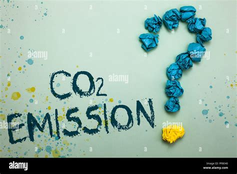 Handwriting Text Co2 Emission Concept Meaning Releasing Of Greenhouse