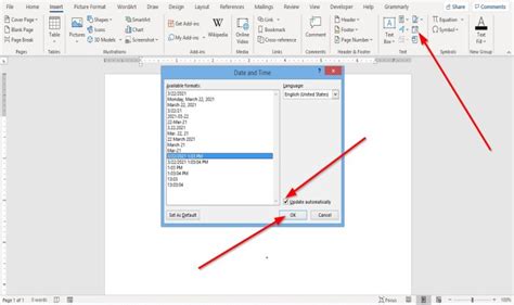 How To Insert And Update Dates In A Word Document