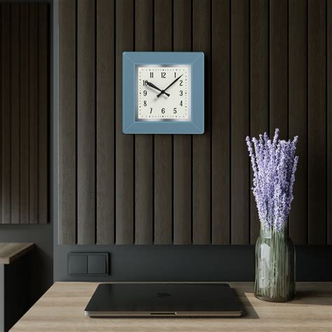 Classic Blue Wall Clock, Classy, Modern, Vintage, Retro, Unique ...