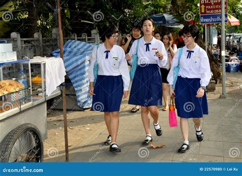 Bangkok Thaïlande Filles Thaïes Décole Image éditorial Image Du