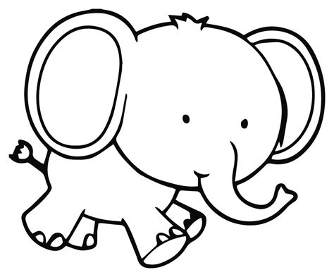 Elephant Coloring Page To Print Elephant Coloring Pages For Kids