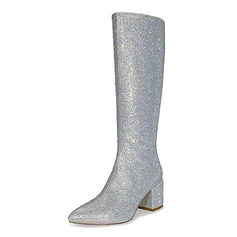 I Tested These Stunning Silver Rhinestone Knee High Boots And Here S