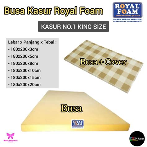 Jual Busa Kasur Royal Foam King Size No 1 Ukuran 180x200cm Tebal 3cm