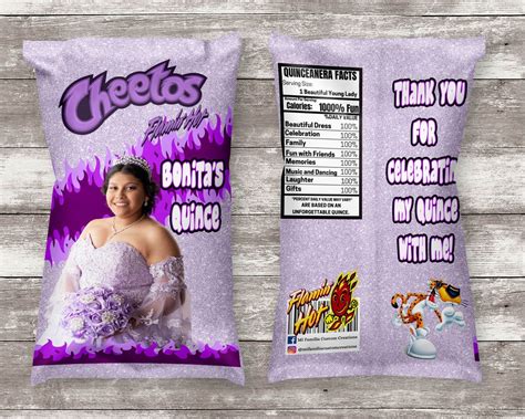 Cheetos Chip Bag Flamin Hot Party Favor Quince Cheetos Chip Bags Hot