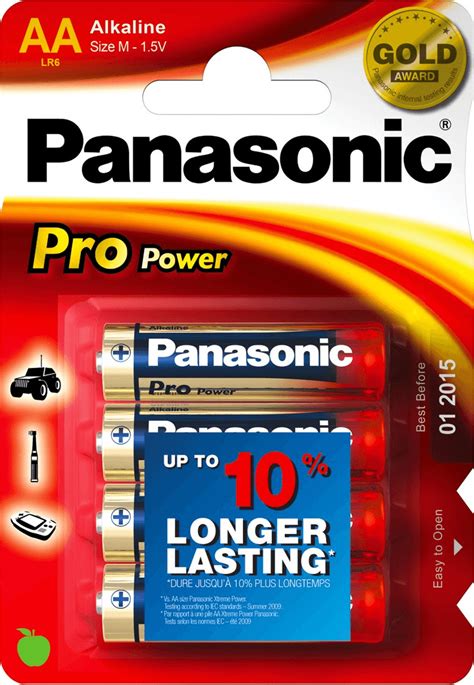 Panasonic Pro Power AA Alkaline Batterien LR06 1 5V 4 St Ab 1 34