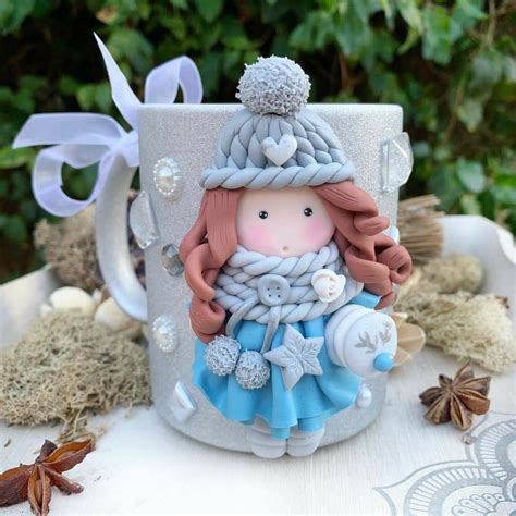 Clay Cup Fairy Dolls Bottle Art Biscuit Hug Polymer Clay Pasta