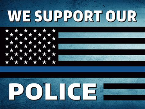 We Support Our Police Yard Sign With H Stake Etsy