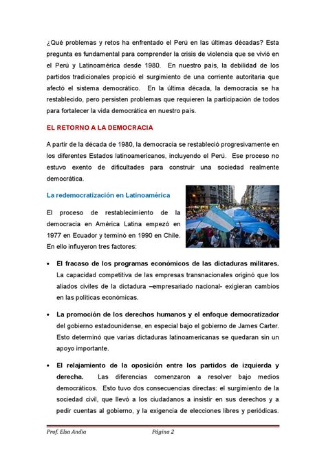 Los Años 80 En El Perú El Retorno De La Democracia By Elsa Andia Issuu