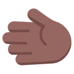 Tangan Menghadap Kiri Warna Kulit Gelap Sedang Emoji