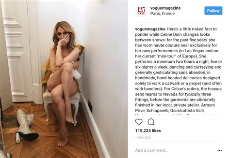 Quebec Superstar Celine Dion Poses Naked For Vogue Magazine