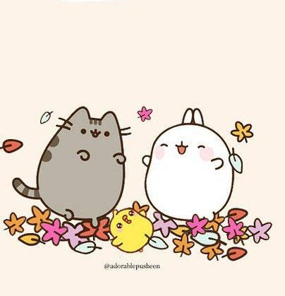 Pusheen Et Molang Pusheen Cute Molang Wallpaper Molang