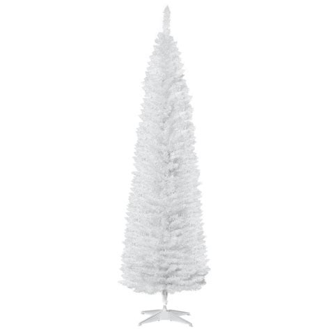 Homcom Ft Unlit Slim Pencil Artificial Christmas Tree With