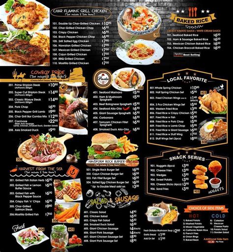 Char Grill Bar Menu Singapore Updated Price