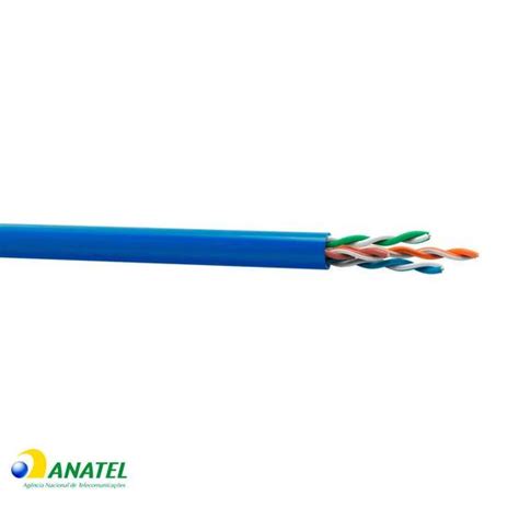 Cabo De Rede Cat5e U UTP CMX CopperLink Azul CopperLan Materiais