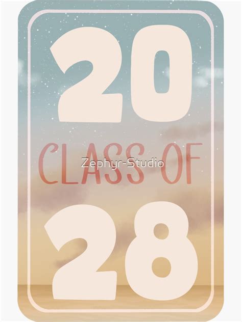 Class Of 2028 Sticker For Sale By Zephyr Studio Redbubble