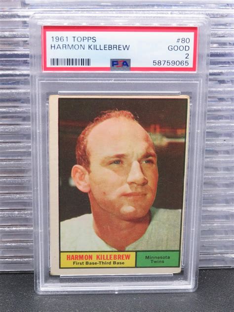 1961 Topps Harmon Killebrew Vintage Base 80 PSA 2 GOOD Twins EBay