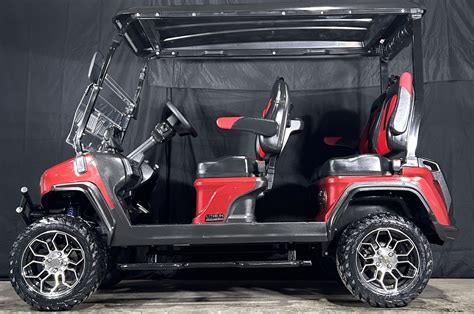 Lithium Street Ready Golf Cart Fully Loaded Evolution D Red Maverick