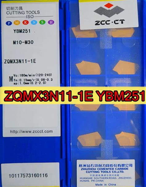 Zqmx3n11 1e Ybm251 Sp300 10pcs 50pcs Zcc Ct Carbide Insert Ybm251 M20