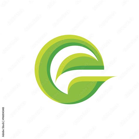 E letter - vector logo sign concept illustration. Ecology logo - vector sign. Leafs logo sign ...