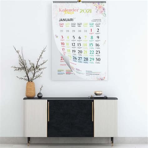 Jual Model Baru ♥ 2021 Kalender Puasa Kalender Dinding Spiral Dan Klem