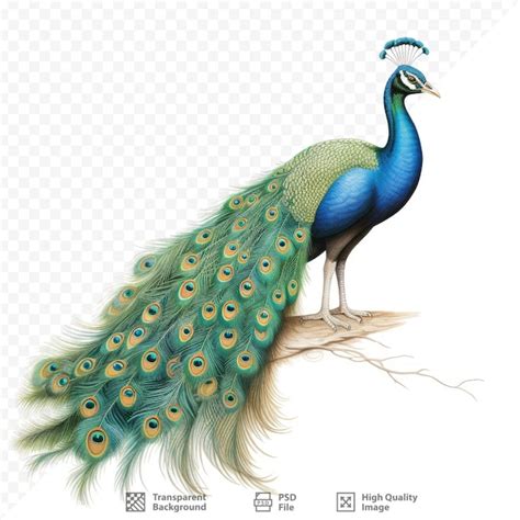 Un dibujo de un pavo real con una imagen de un pavo real en él