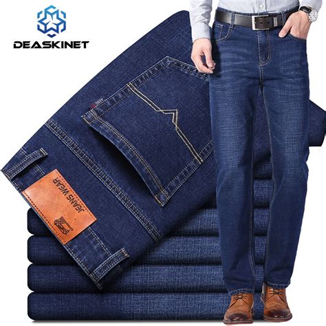 Männer der Herbst Große Größe Business Casual Jeans Frühling Mode Lose