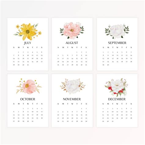 Floral 2024 Calendar Printable Calendar Weekly Planner - Etsy