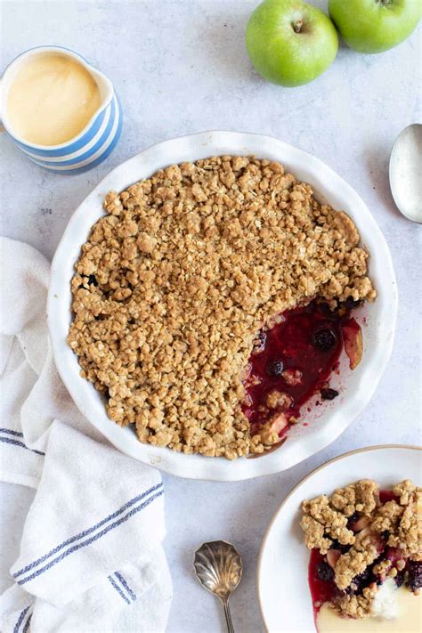 Easy Apple And Blackberry Crumble Recipe Effortless Foodie