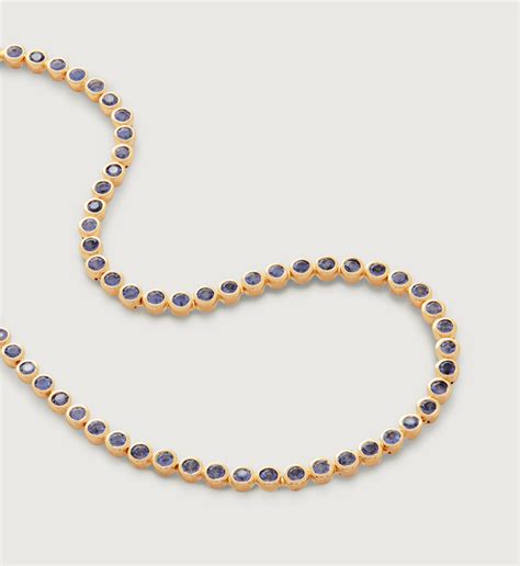 Gemstone Essential Tennis Necklace Adjustable 41 46cm16 18 In 18ct