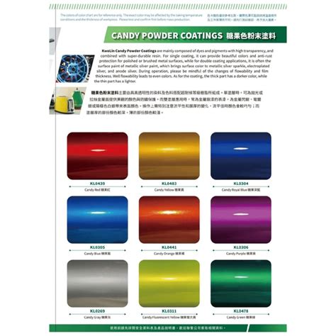 國麗實業 透明色及糖果色粉末塗料色卡 Kwolin Clearandcandy Powder Coating Color Chart 3產品優惠