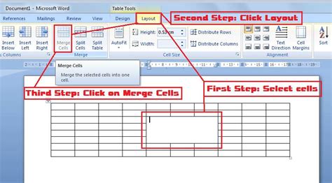 How To Merge Cells Word