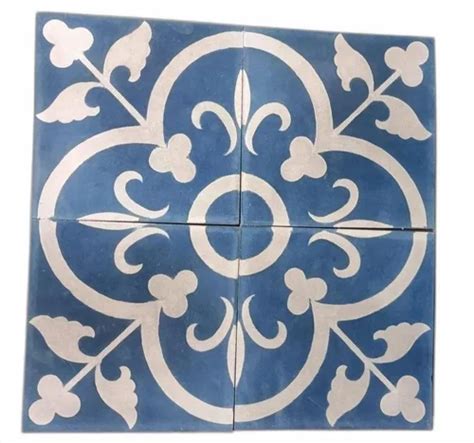 Glossy Mm White Athangudi Handmade Tiles Tiles At Rs Sq Ft In Madurai