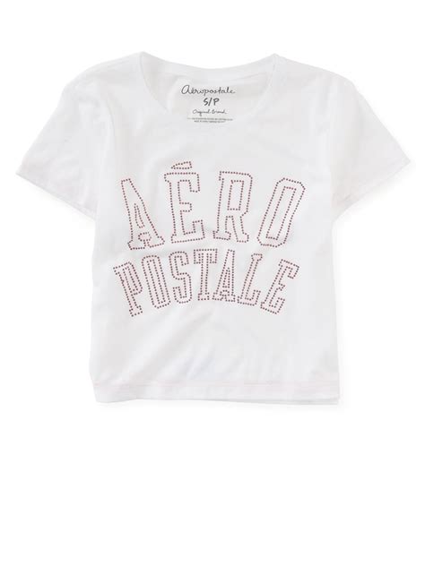 Aeropostale Juniors Studded Logo Embellished T-Shirt - Walmart.com