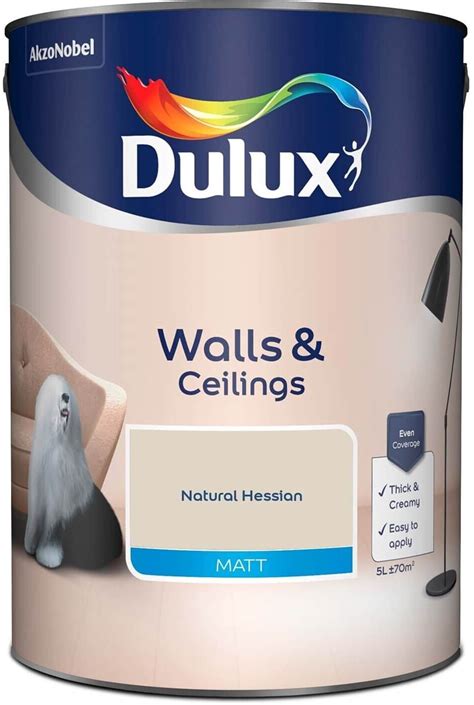 Buy Dulux Natural Hessian Matt Emulsion Paint 5L From 35 00 Today