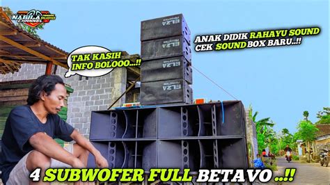 Anak Didik Rahayu Sound Cek Sound Box Baru ELZA PRODUCTION YouTube