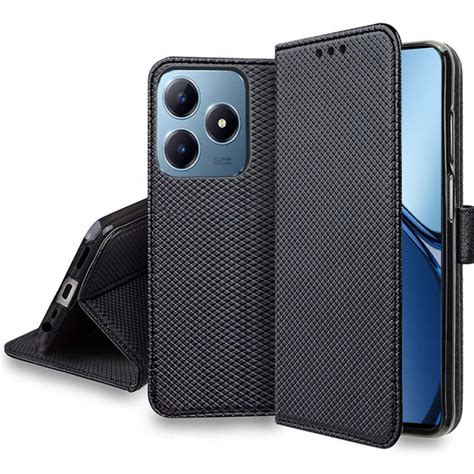 Vantime For Realme C63 C61 4g Wallet Case Card Holder Pu Magnetic Clasp Stand Phone Cover