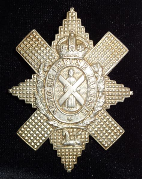 British Black Watch Cap Badge Circa Relic Militaria