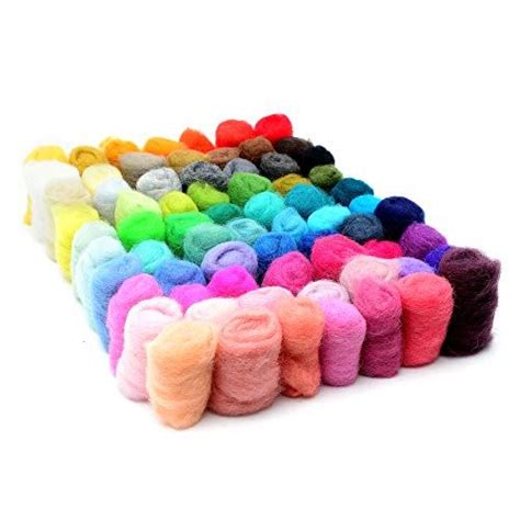 Glaciart Felted Wool Unspun Needle Felt Roving Felting Yarn Craft